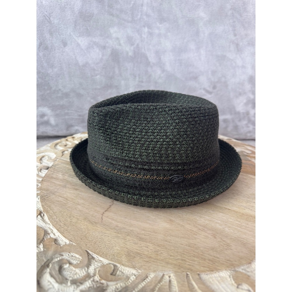 Bailey of Hollywood Vito Forest Green Marled Fedora Hat Small 25331 New